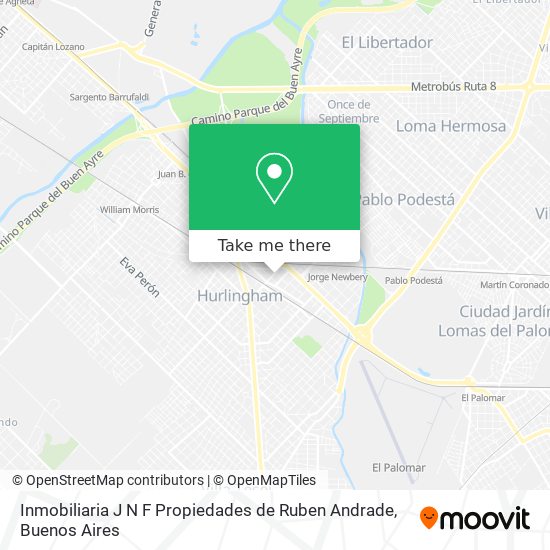 Inmobiliaria J N F Propiedades de Ruben Andrade map