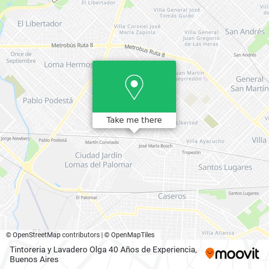 Tintoreria y Lavadero Olga 40 Años de Experiencia map