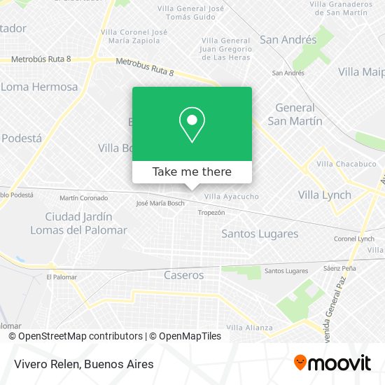 Vivero Relen map