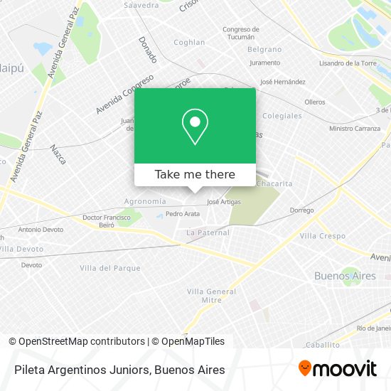 Pileta Argentinos Juniors map