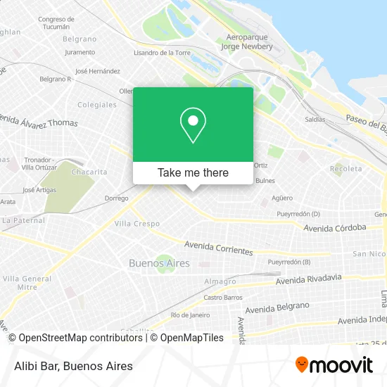Alibi Bar map