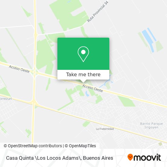 Mapa de Casa Quinta \Los Locos Adams\