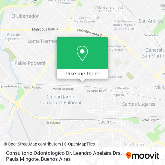 Mapa de Consultorio Odontologico Dr. Leandro Abelaira Dra. Paula Mingote