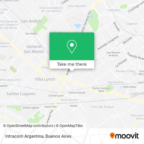 Mapa de Intracom Argentina