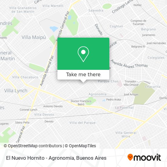 El Nuevo Hornito - Agronomía map