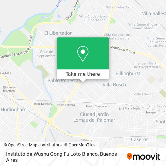 Mapa de Instituto de Wushu Gong Fu Loto Blanco