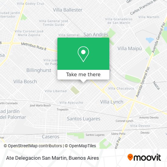 Mapa de Ate Delegacion San Martin