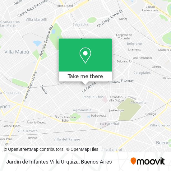 Jardín de Infantes Villa Urquiza map