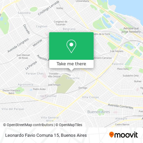 Leonardo Favio Comuna 15 map