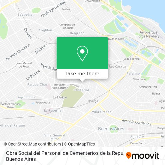 Obra Social del Personal de Cementerios de la Repu map