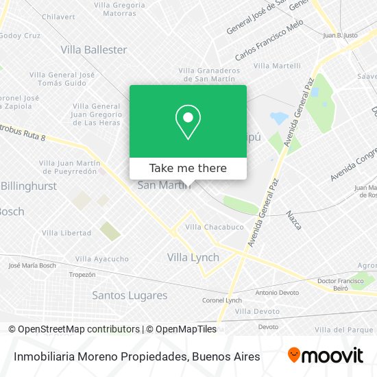Inmobiliaria Moreno Propiedades map