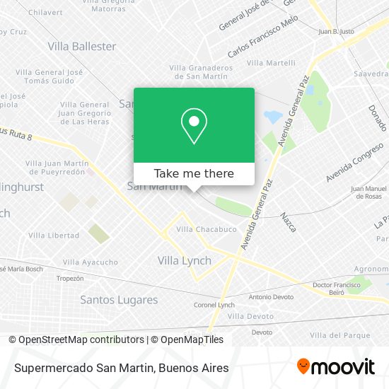 Mapa de Supermercado San Martin