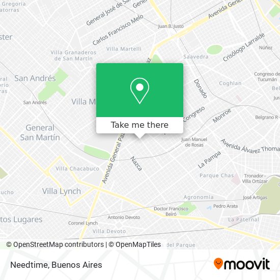 Needtime map