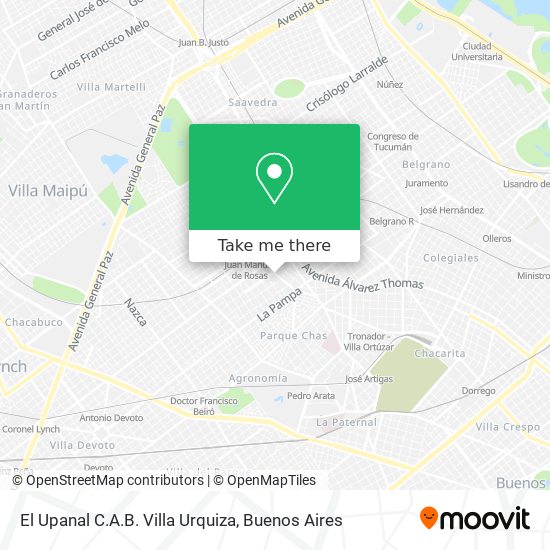 El Upanal C.A.B. Villa Urquiza map