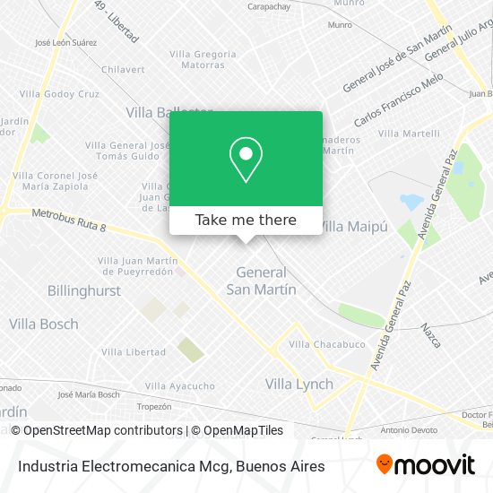 Mapa de Industria Electromecanica Mcg