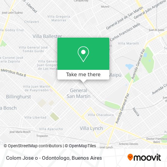 Mapa de Colom Jose o - Odontologo