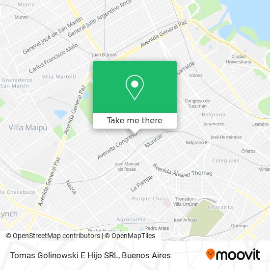 Mapa de Tomas Golinowski E Hijo SRL