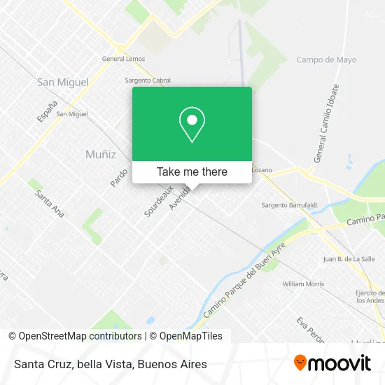 Santa Cruz, bella Vista map
