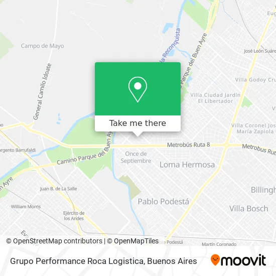 Grupo Performance Roca Logistica map