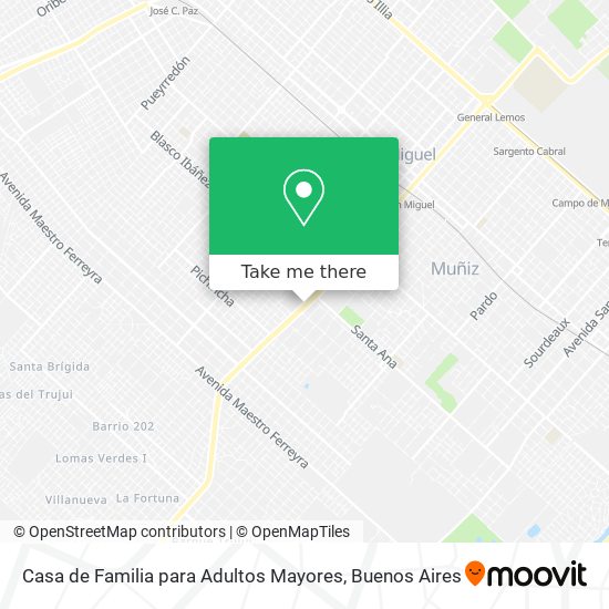 Mapa de Casa de Familia para Adultos Mayores