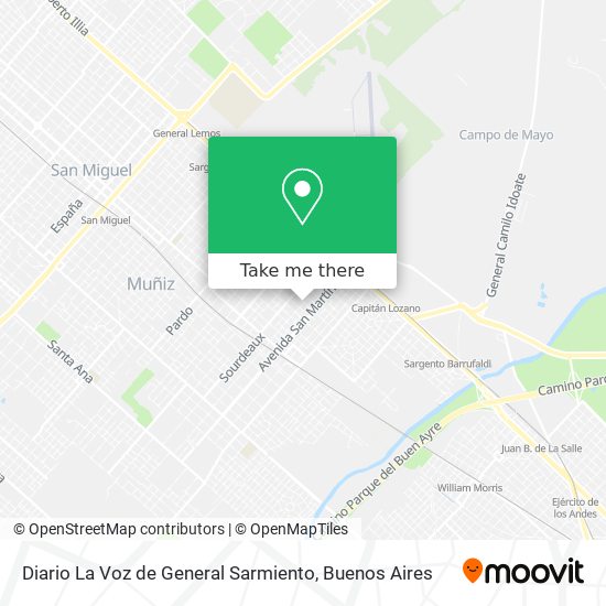 Mapa de Diario La Voz de General Sarmiento