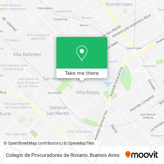 Colegio de Procuradores de Rosario map