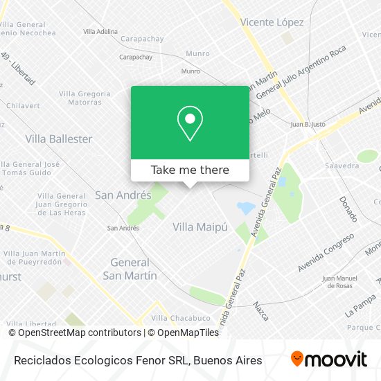 Mapa de Reciclados Ecologicos Fenor SRL