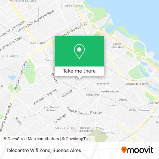 Telecentro Wifi Zone map