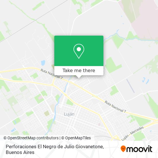 Perforaciones El Negro de Julio Giovanetone map