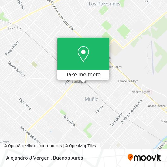 Alejandro J Vergani map