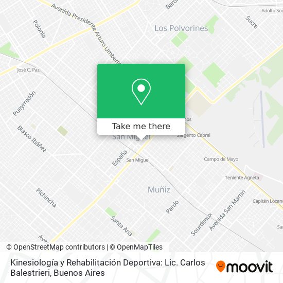 Kinesiología y Rehabilitación Deportiva: Lic. Carlos Balestrieri map