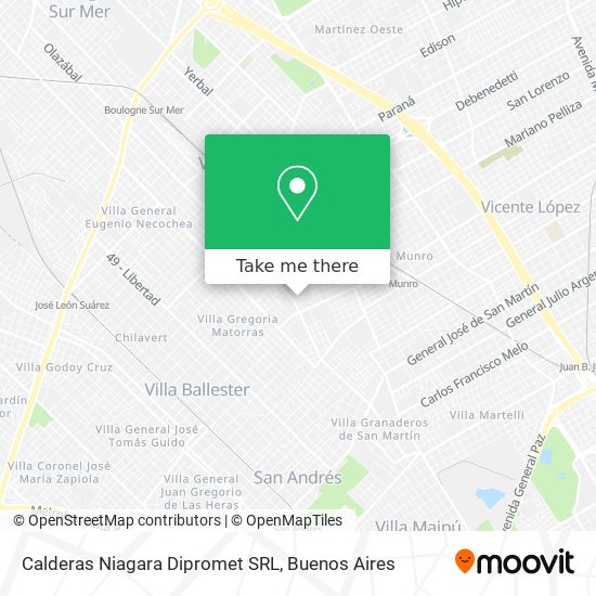 Calderas Niagara Dipromet SRL map