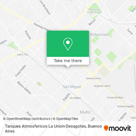 Tanques Atmosfericos La Union-Desagotes map