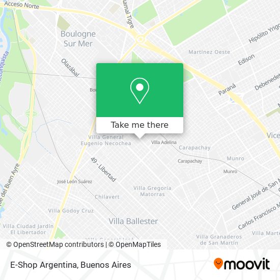 Mapa de E-Shop Argentina