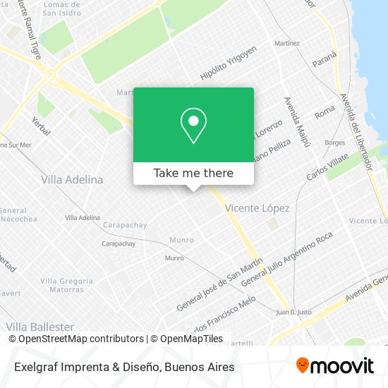 Mapa de Exelgraf Imprenta & Diseño