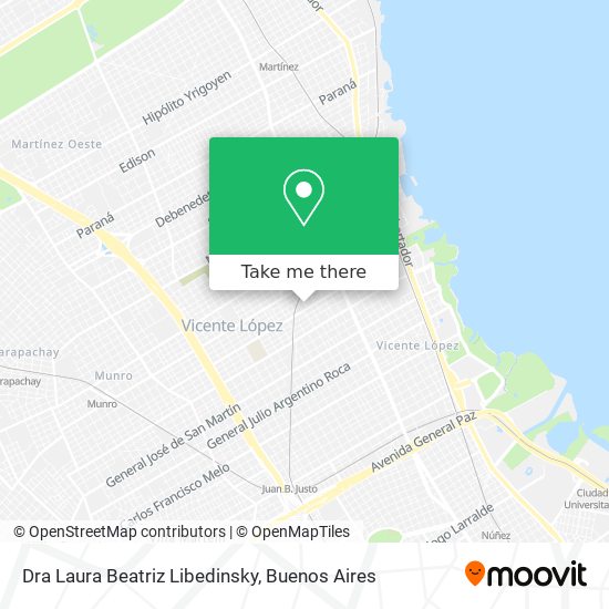 Dra Laura Beatriz Libedinsky map