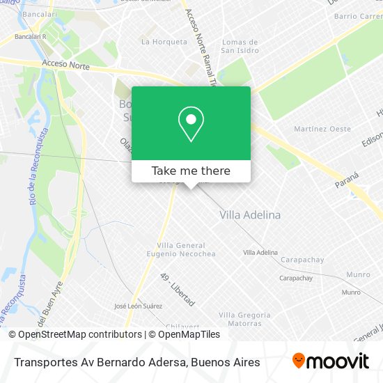 Mapa de Transportes Av Bernardo Adersa