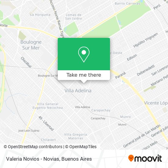 Mapa de Valeria Novios - Novias