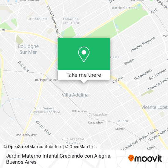 Jardin Materno Infantil Creciendo con Alegria map