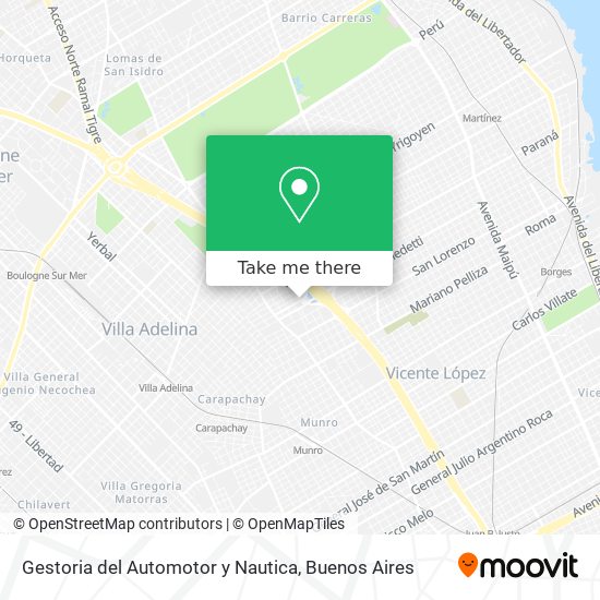 Mapa de Gestoria del Automotor y Nautica