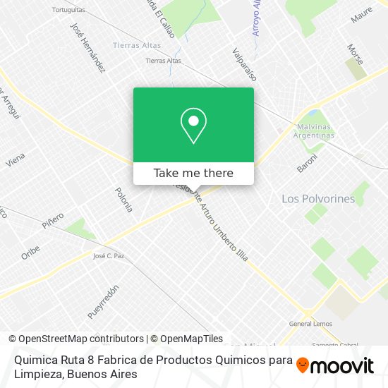 Quimica Ruta 8 Fabrica de Productos Quimicos para Limpieza map