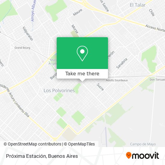 Próxima Estación map
