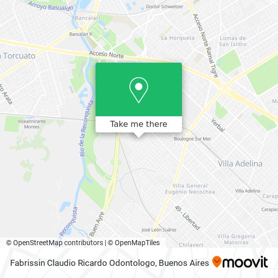 Mapa de Fabrissin Claudio Ricardo Odontologo