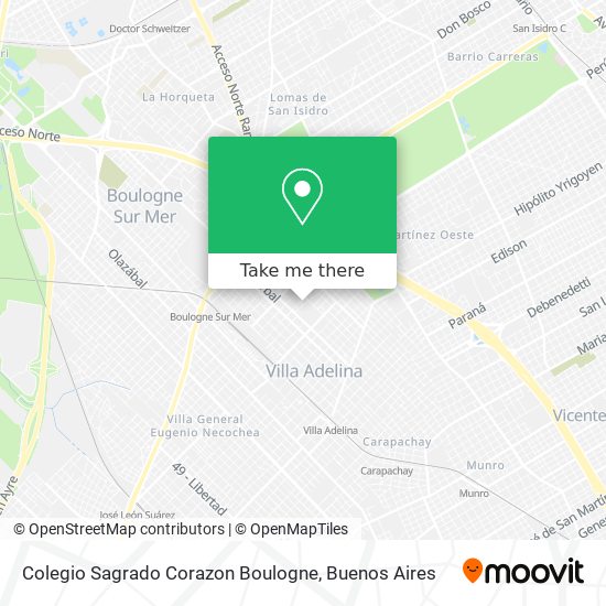 Colegio Sagrado Corazon Boulogne map