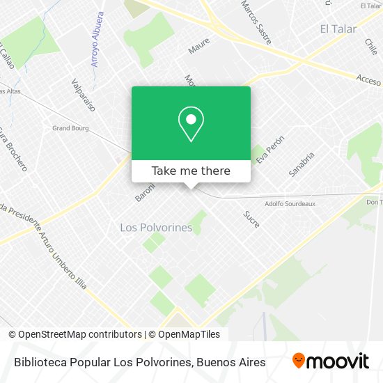Biblioteca Popular Los Polvorines map