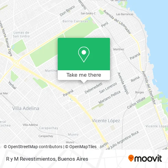 R y M Revestimientos map