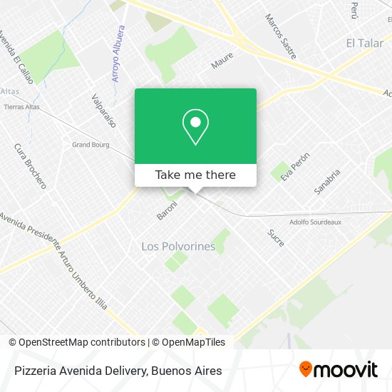 Mapa de Pizzeria Avenida Delivery