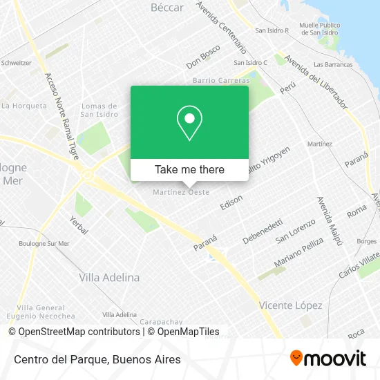 Centro del Parque map