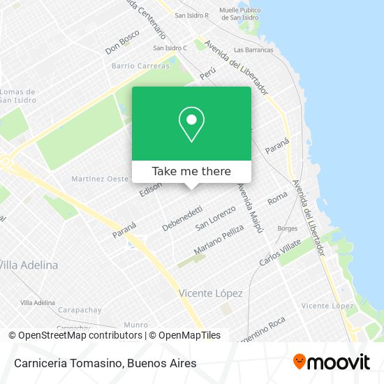 Mapa de Carniceria Tomasino