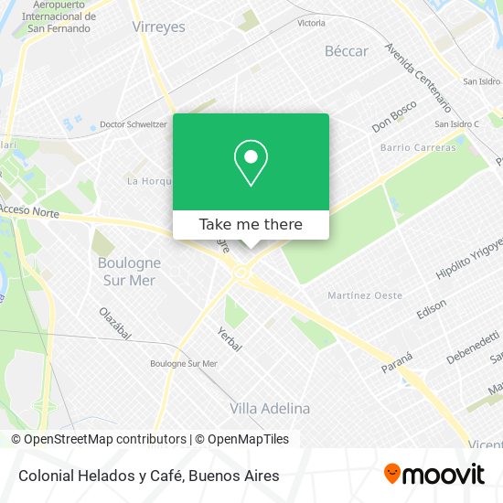 Mapa de Colonial Helados y Café